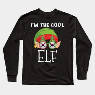 Christmas  I'm The Cool South Korean Elf - Gift for South Korean From South Korea Long Sleeve T-Shirt